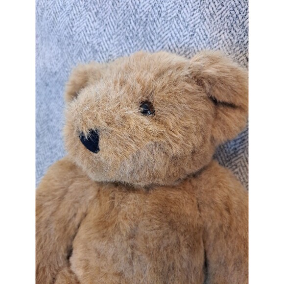 Vintage The Vermont Teddy Bear Co Jointed 16" Brown Bear, With Diaper and Bib. - Picture 7 of 12